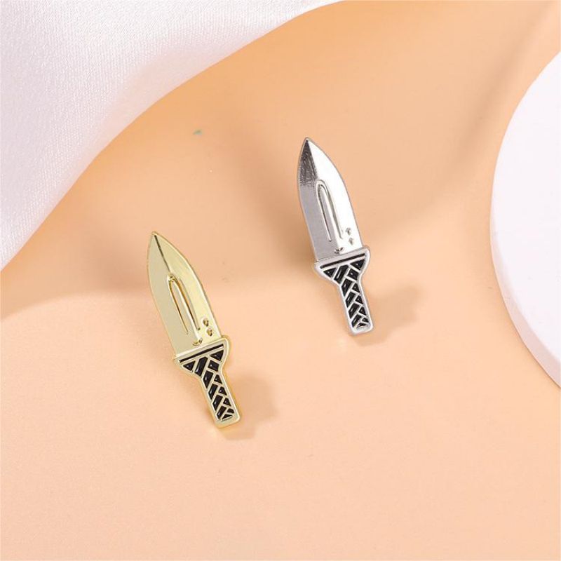 Edc Everyday Carry Knives - Knife Small Sword Dagger Enamel Brooch