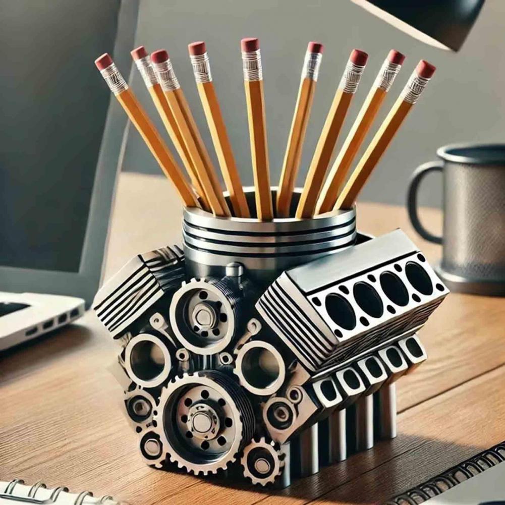 Edc Carry Pen - Pen Holder Resin V8 Car Engine