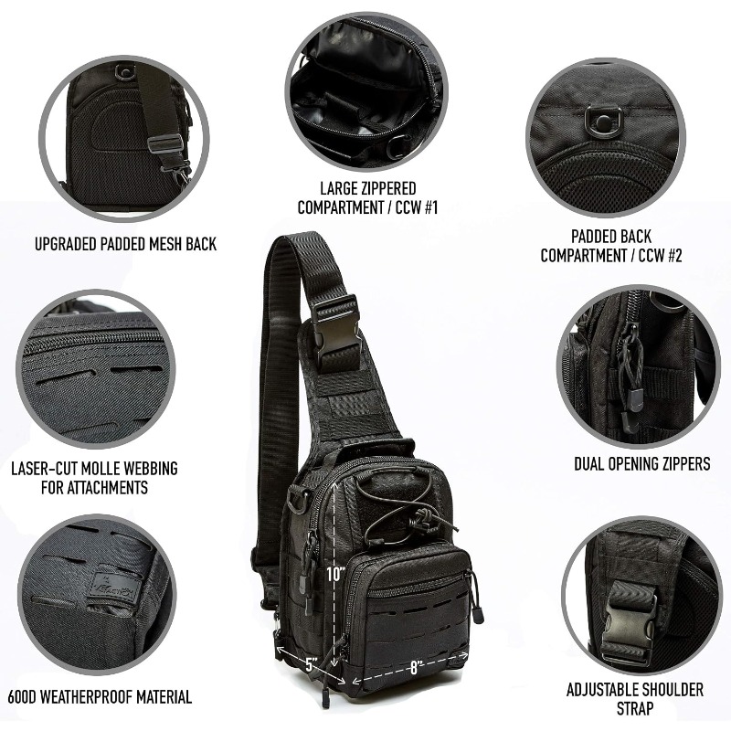 Tactical Compact Concealed Car - đánh giá và giá Edc Concealed Carry Backpack